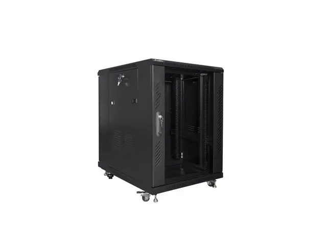 Комуникационен шкаф, Lanberg rack cabinet 19" free-standing 15U/600x800 (flat pack) black - image 1