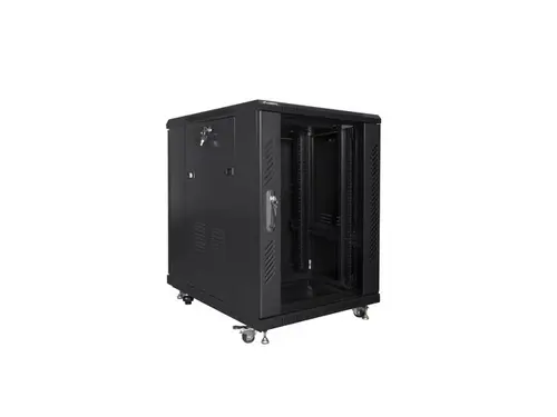 Комуникационен шкаф, Lanberg rack cabinet 19" free-standing 15U/600x800 (flat pack) black - image 1