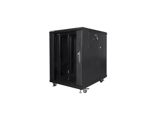 Комуникационен шкаф, Lanberg rack cabinet 19" free-standing 15U/600x800 (flat pack) black