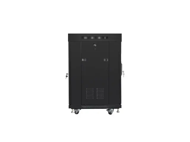 Комуникационен шкаф, Lanberg rack cabinet 19" free-standing 15U/600x600 (flat pack) with glass door lcd black v2 - image 5