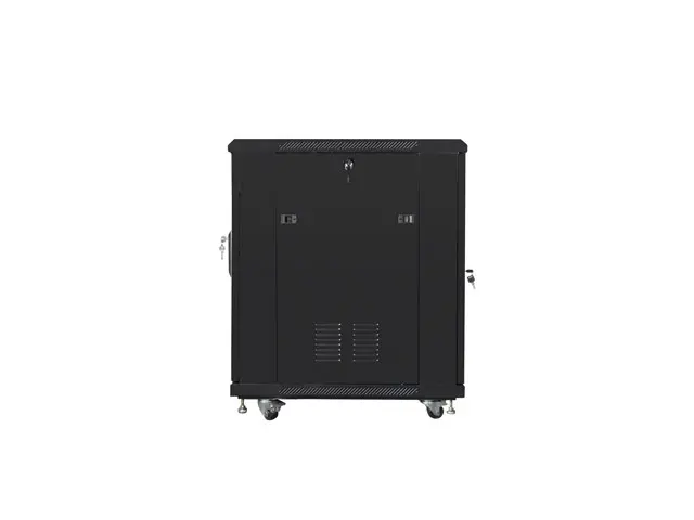 Комуникационен шкаф, Lanberg rack cabinet 19" free-standing 15U/600x800 (flat pack) with mesh door black - image 1