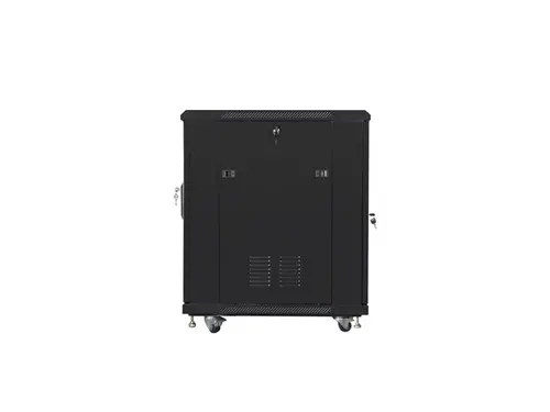 Комуникационен шкаф, Lanberg rack cabinet 19" free-standing 15U/600x800 (flat pack) with mesh door black - image 1
