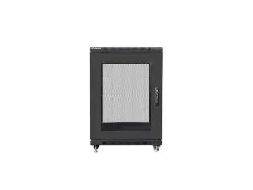 Комуникационен шкаф, Lanberg rack cabinet 19" free-standing 15U/600x800 (flat pack) with mesh door black - image 4