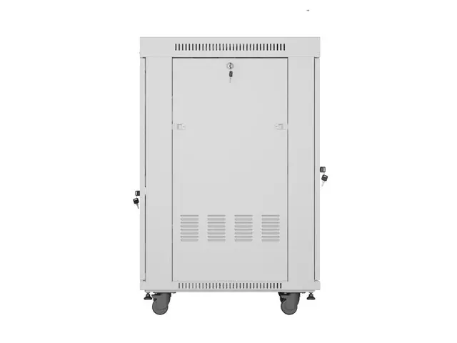 Комуникационен шкаф, Lanberg rack cabinet 19" free-standing 22U/600x800 (flat pack) with glass door lcd grey v2 - image 10