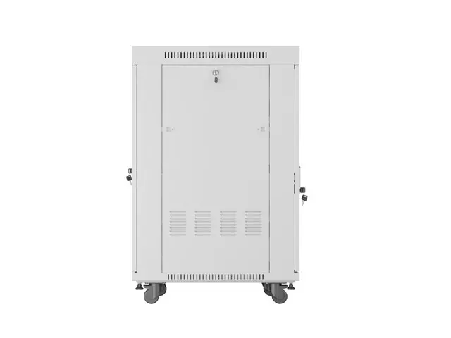 Комуникационен шкаф, Lanberg rack cabinet 19" free-standing 22U/600x800 (flat pack) with glass door lcd grey v2 - image 4
