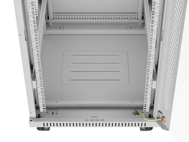 Комуникационен шкаф, Lanberg rack cabinet 19" free-standing 22U/600x800 (flat pack) with glass door lcd grey v2 - image 5