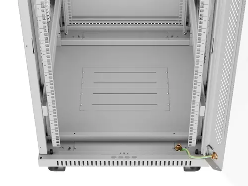 Dulap de comunicații, Lanberg rack 19" de sine stătător 22U/600x800 (flat pack) cu ușă de sticlă LCD gri v2 - 6