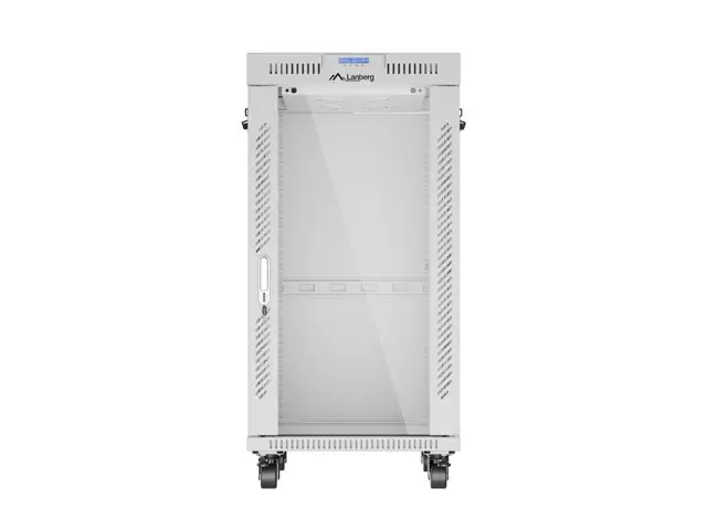 Комуникационен шкаф, Lanberg rack cabinet 19" free-standing 22U/600x800 (flat pack) with glass door lcd grey v2 - image 7