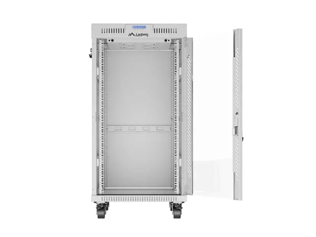 Комуникационен шкаф, Lanberg rack cabinet 19" free-standing 22U/600x800 (flat pack) with glass door lcd grey v2 - image 8