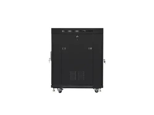 Комуникационен шкаф, Lanberg rack cabinet 19" free-standing 15U/600x800 (flat pack) with glass door lcd black v2 - image 4
