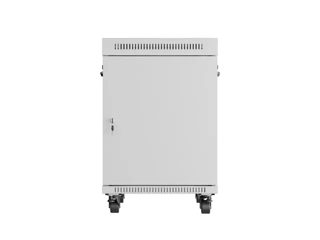 Комуникационен шкаф, Lanberg rack cabinet 19" free-standing 15U/600x800 (flat pack) with glass door lcd grey v2 - image 2