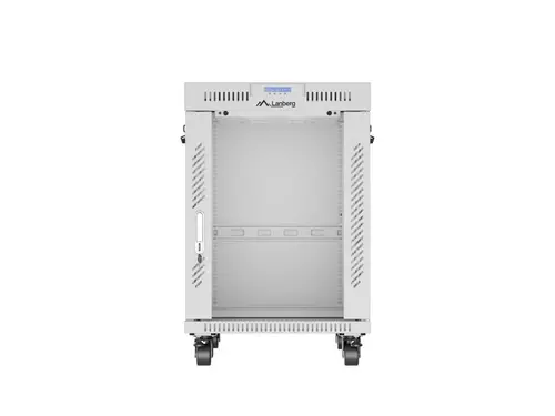 Комуникационен шкаф, Lanberg rack cabinet 19" free-standing 15U/600x800 (flat pack) with glass door lcd grey v2 - image 3