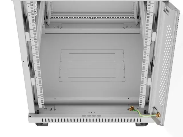 Комуникационен шкаф, Lanberg rack cabinet 19" free-standing 15U/600x800 (flat pack) with glass door lcd grey v2 - image 5