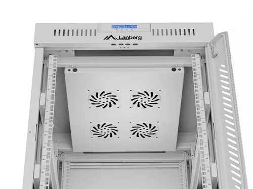 Комуникационен шкаф, Lanberg rack cabinet 19" free-standing 15U/600x800 (flat pack) with glass door lcd grey v2 - image 9