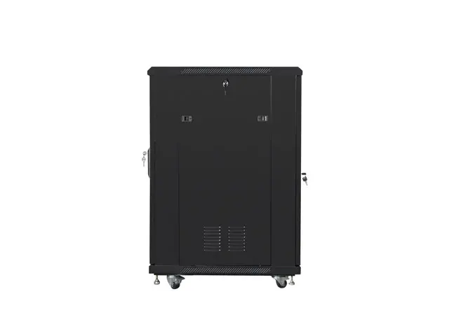 Комуникационен шкаф, Lanberg rack cabinet 19" free-standing 22U/600x800 (flat pack) with mesh door black - image 1