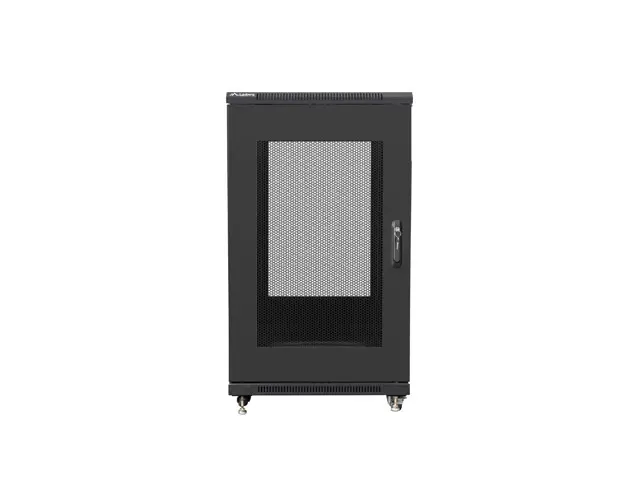 Комуникационен шкаф, Lanberg rack cabinet 19" free-standing 22U/600x800 (flat pack) with mesh door black - image 3