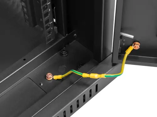 Комуникационен шкаф, Lanberg rack cabinet 19" free-standing 27U/600x600 (flat pack) with mesh door lcd black v2 - image 1