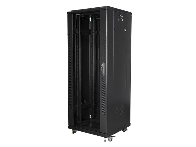 Комуникационен шкаф, Lanberg rack cabinet 19" free-standing 32U / 600x600 self-assembly flat pack, black