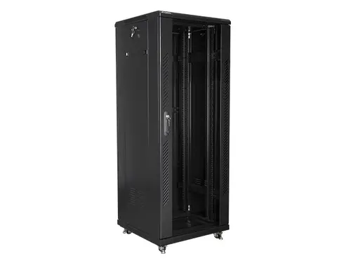 Комуникационен шкаф, Lanberg rack cabinet 19" free-standing 32U / 600x600 self-assembly flat pack, black - image 2