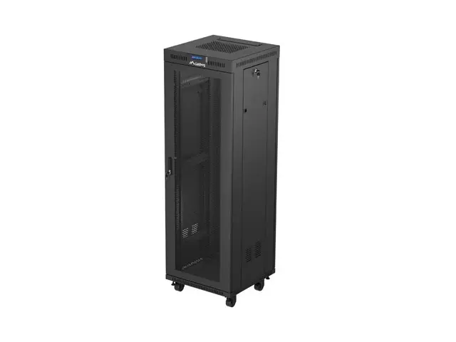 Комуникационен шкаф, Lanberg rack cabinet 19" free-standing 37U/600X600 (FLAT PACK) with mesh door LCD black