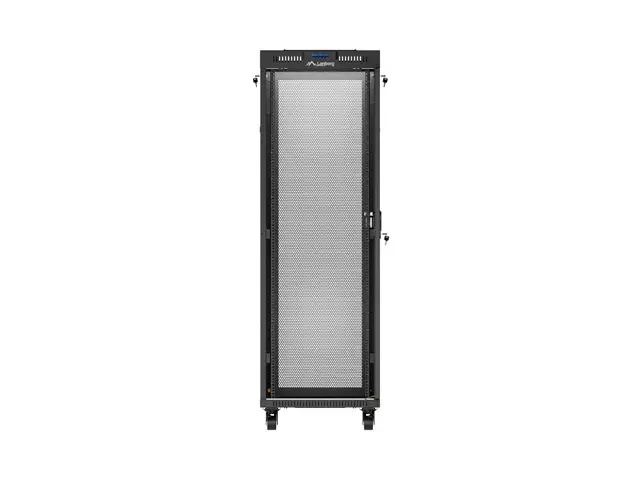 Комуникационен шкаф, Lanberg rack cabinet 19" free-standing 37U/600X600 (FLAT PACK) with mesh door LCD black - image 4