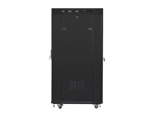 Комуникационен шкаф, Lanberg rack cabinet 19" free-standing 27U / 600x800 self-assembly flat pack with glass door LCD, black - image 3