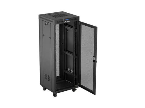 Ερμάριο επικοινωνιών, Lanberg rack 19" ελεύθερο 32U/600X600 (FLAT PACK) με διάτρητη πόρτα LCD μαύρο - 11