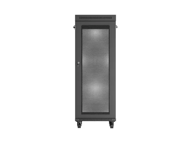 Ερμάριο επικοινωνιών, Lanberg rack 19" ελεύθερο 32U/600X600 (FLAT PACK) με διάτρητη πόρτα LCD μαύρο - image 5