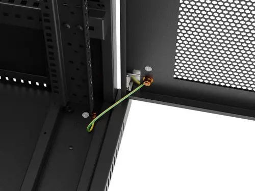 Комуникационен шкаф, Lanberg rack cabinet 19" free-standing 32U/600X600 (FLAT PACK) with mesh door LCD black - image 6