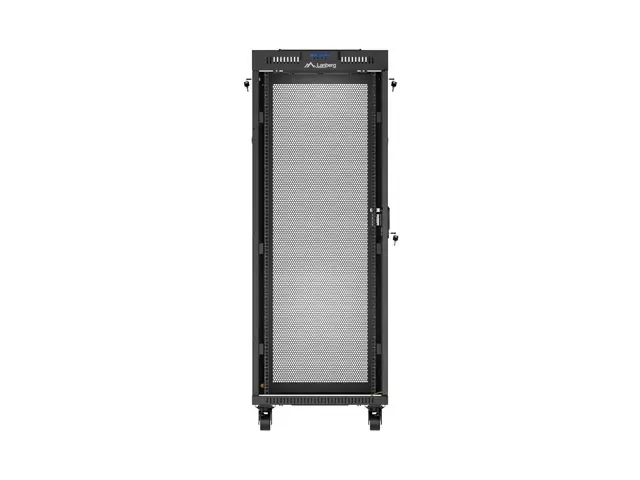 Комуникационен шкаф, Lanberg rack cabinet 19" free-standing 32U/600X600 (FLAT PACK) with mesh door LCD black - image 9