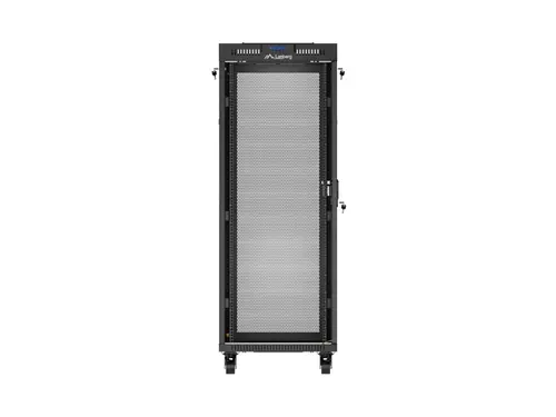 Комуникационен шкаф, Lanberg rack cabinet 19" free-standing 32U/600X600 (FLAT PACK) with mesh door LCD black - image 9