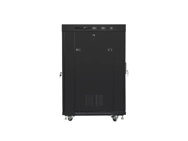 Комуникационен шкаф, Lanberg rack cabinet 19" free-standing 22U/800x800 (flat pack) with mesh door lcd black v2 - image 4
