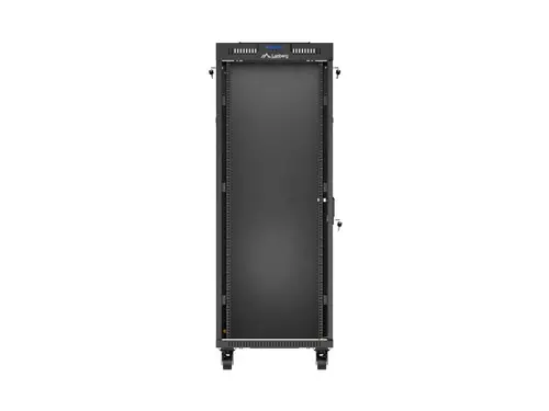 Комуникационен шкаф, Lanberg rack cabinet 19" free-standing 32U/600X1000 (FLAT PACK) with glass door LCD black - image 1