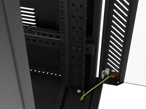 Комуникационен шкаф, Lanberg rack cabinet 19" free-standing 32U/600X1000 (FLAT PACK) with glass door LCD black - image 3