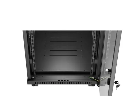 Комуникационен шкаф, Lanberg rack cabinet 19" free-standing 32U/600X1000 (FLAT PACK) with glass door LCD black - image 6
