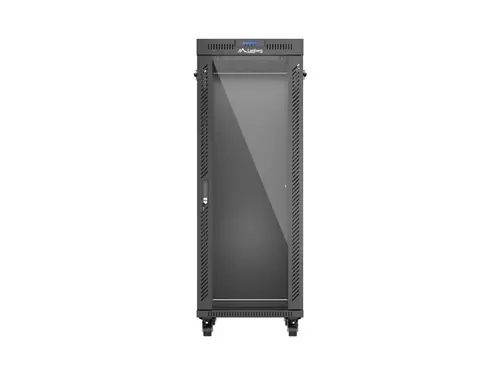 Комуникационен шкаф, Lanberg rack cabinet 19" free-standing 32U/600X1000 (FLAT PACK) with glass door LCD black - image 8