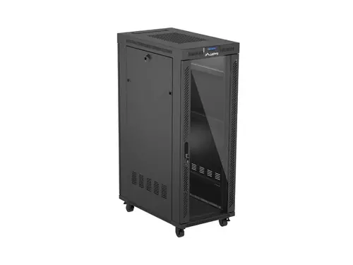 Комуникационен шкаф, Lanberg rack cabinet 19" free-standing 32U/600X1000 (FLAT PACK) with glass door LCD black - image 9