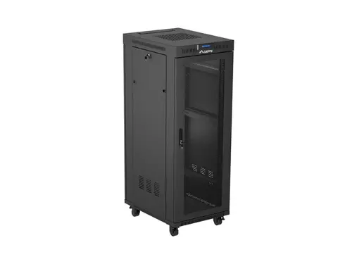 Комуникационен шкаф, Lanberg rack cabinet 19" free-standing 32U/600X800 (FLAT PACK) with mesh door LCD black - image 12
