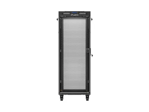 Комуникационен шкаф, Lanberg rack cabinet 19" free-standing 32U/600X800 (FLAT PACK) with mesh door LCD black - image 7