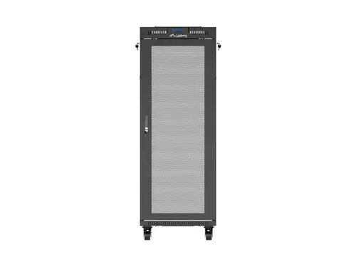 Комуникационен шкаф, Lanberg rack cabinet 19" free-standing 32U/600X800 (FLAT PACK) with mesh door LCD black - image 8