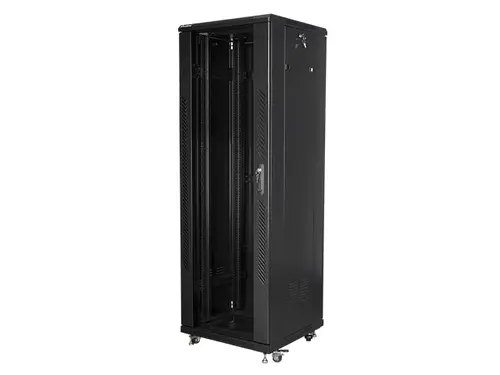 Комуникационен шкаф, Lanberg rack cabinet 19" free-standing 37U / 600x600 self-assembly flat pack, black - image 2