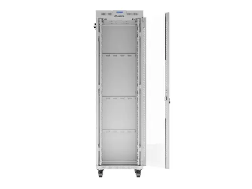 Комуникационен шкаф, Lanberg rack cabinet 19" free-standing 42U/600x800 (flat pack) with glass door lcd grey v2 - image 6