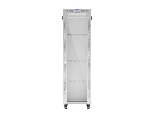 Комуникационен шкаф, Lanberg rack cabinet 19" free-standing 42U/600x800 (flat pack) with glass door lcd grey v2 - image 7