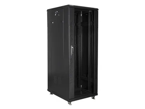 Комуникационен шкаф, Lanberg rack cabinet 19" free-standing 32U / 600x800 self-assembly flat pack, black - image 1