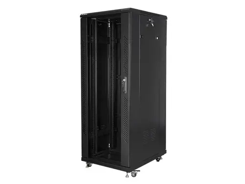 Ερμάριο επικοινωνιών, Lanberg rack 19" ελεύθερης τοποθέτησης 32U / 600x800 αυτοσυναρμολογούμενο flat pack, μαύρο - 3