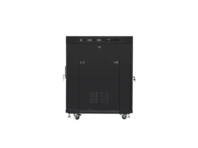 Комуникационен шкаф, Lanberg rack cabinet 19" free-standing 15U/800x1000 (flat pack) with glass door lcd black v2 - image 4