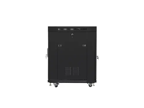 Комуникационен шкаф, Lanberg rack cabinet 19" free-standing 15U/800x1000 (flat pack) with glass door lcd black v2 - image 4