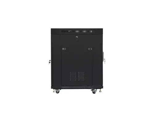 Ερμάριο επικοινωνιών, Lanberg rack 19" ελεύθερης τοποθέτησης 15U/800x1000 (flat pack) με γυάλινη πόρτα lcd μαύρο v2 - 6