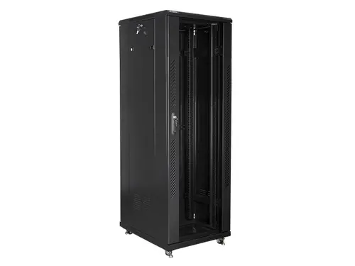 Комуникационен шкаф, Lanberg rack cabinet 19" free-standing 37U / 600x800 self-assembly flat pack, black