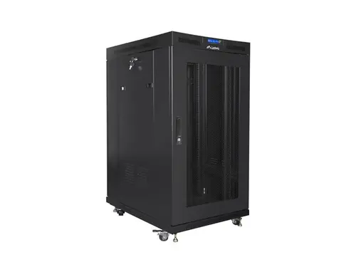 Ερμάριο επικοινωνιών, Lanberg rack 19" ελεύθερης τοποθέτησης 22U/800x1000 (flat pack) με πόρτα πλέγμα lcd μαύρο v2 - 2